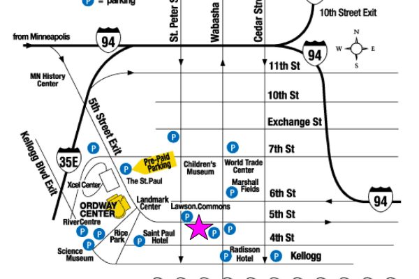 St. Paul MN, Skyway Map